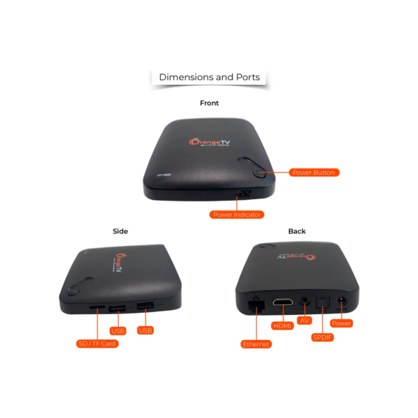 Orange TV 9000 Android 11.0 Media Player - 4GB RAM 16GB Storage - Image 2