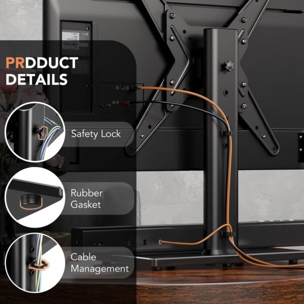 everMOUNT EM-LDT323M Universal Swivel Tabletop Stand for TVs For 27" to 55" - Image 2