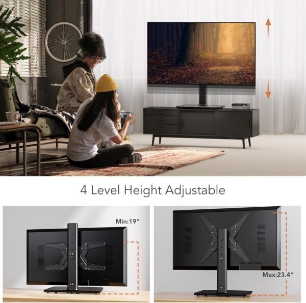 everMOUNT EM-LDT323M Universal Swivel Tabletop Stand for TVs For 27" to 55" - Image 3