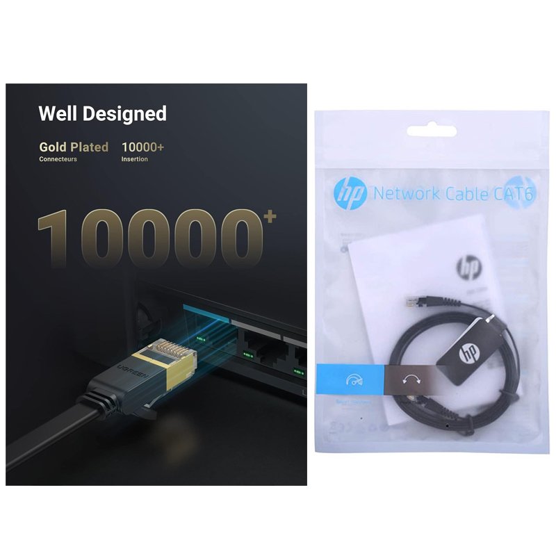 HP CAT7 U/FTP Flat RJ45 Ethernet Network - Image 3