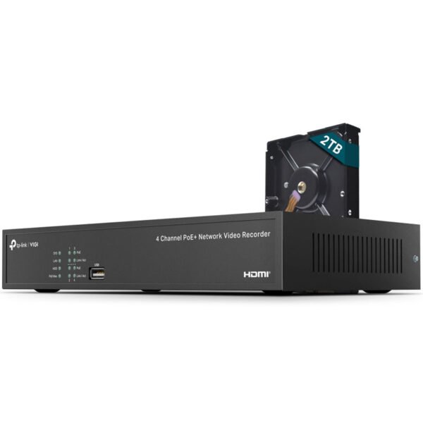 TP-Link VIGI NVR1004H-4P-2TB 4 Channel PoE+ Network Video Recorder