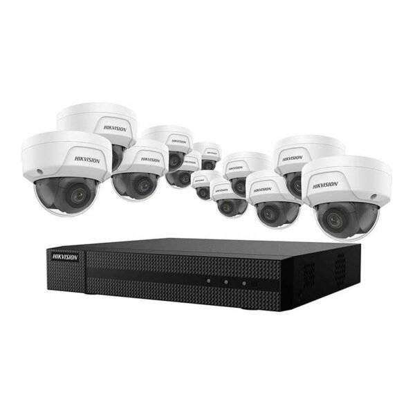 Hikvision EKI-K164D412 16 Channel 8MP/4K PoE NVR with 4TB HDD & 12 4MP Night Vision Dome Cameras Kit