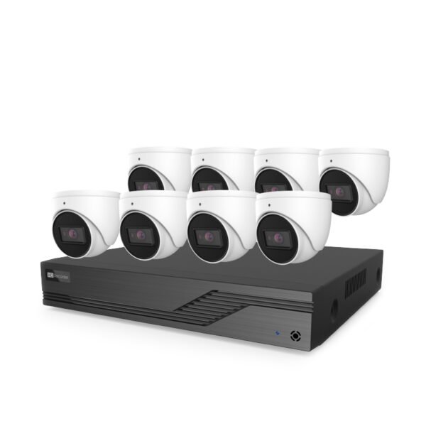 Speedex 0808HD-TU-5MP All-In-One 8 Channel 5MP Kit, XVR with Security 1TB HDD installed , 8pcs 5MP Turret Cameras, Cable and Power Supply