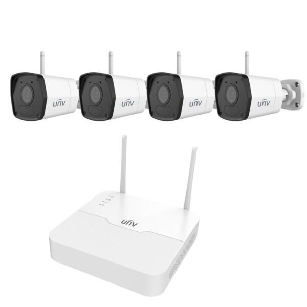 UNV KIT301-08LS3-W/4*2122LB-ABF40WK-G 8 Channel 5MP Wi-Fi NVR with 1TB HDD & 4 Wi-Fi 2MP Cameras Kit