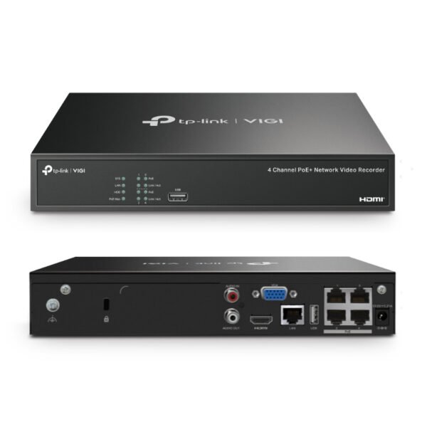 TP-LINK VIGI NK4P-T4425-2T 4pcs 4MP Full-Color Turret IPC & 4 Channel PoE+ NVR KIT with 2TB HDD installed - Image 3