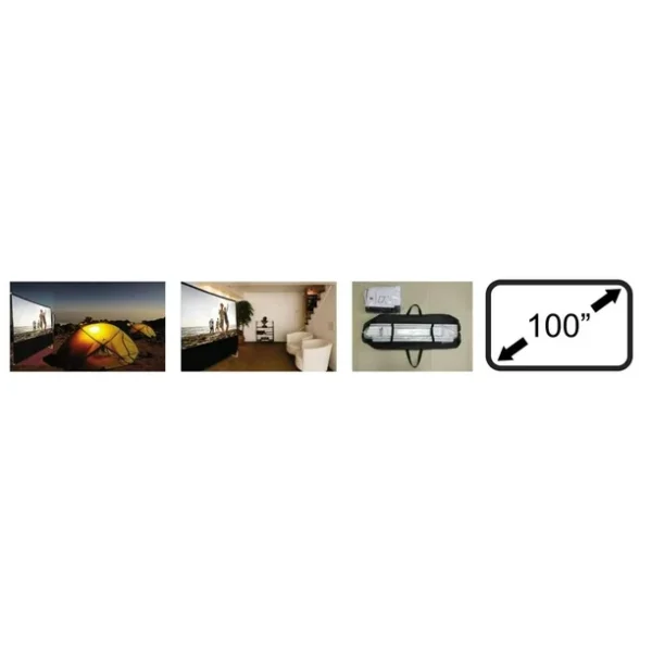 RCA 100-in Portable Projector Screen - White, Screen Ratio: 16:9 - Image 2
