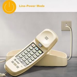 AT&T 210 Corded Phone, Beige, 1 Handset
