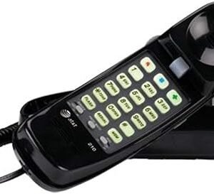 AT&T 210 Corded Phone, Black, 1 Handset