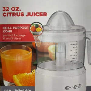 BLACK+DECKER CJ630 32-Ounce Electric Citrus Juicer, White