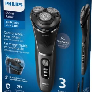 Philips Series 3300 Wet & Dry Electric Shaver (S3343/13) - Dark Black