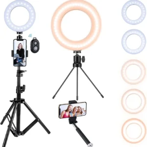 Ring Light BH377A Tripod Kit Adjustable Tripod Remote Control & Selfie