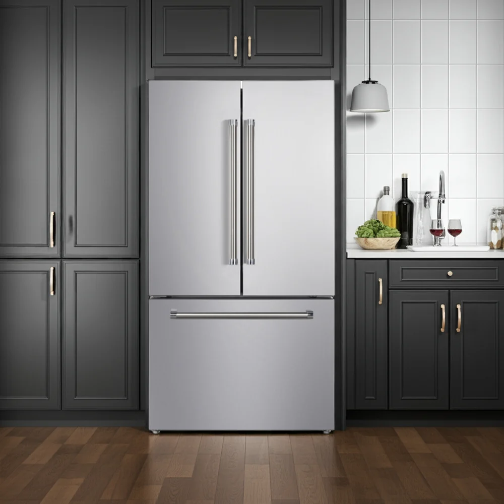 BRAND NEW - VESTA Yukon 36" Counter-Depth Stainless Steel French-Door Refrigerator with Bottom-Freezer - Image 2